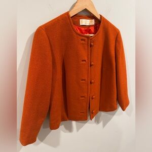 Vintage Pendleton Women's Bold‎ Orange Wool Blazer